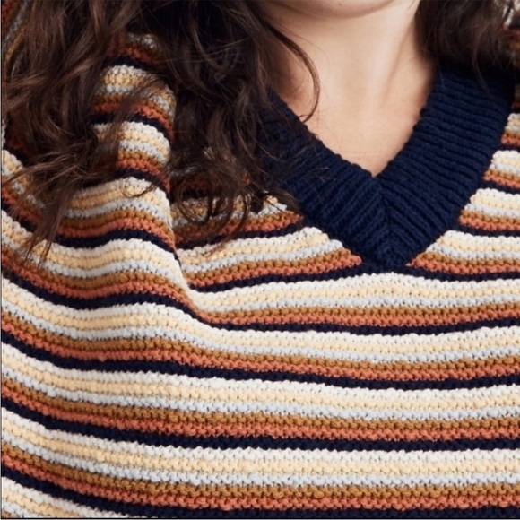 Madewell Arden Striped Pink Pullover Knit Sweater NWT - Picture 4 of 16